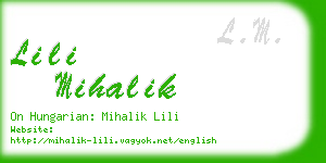 lili mihalik business card